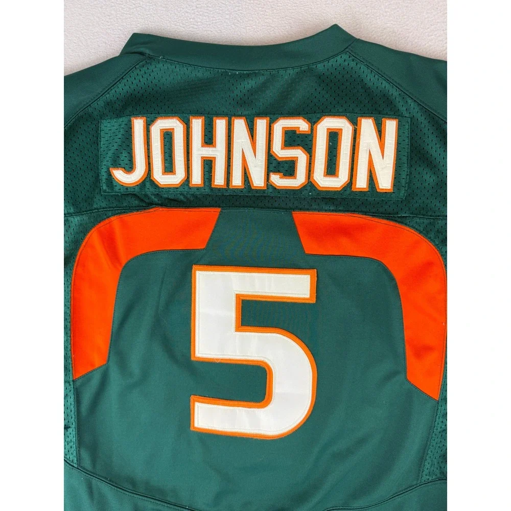 Nike Football Jersey Mens 50 Green Miami Hurricanes SEC Embroidered Mesh